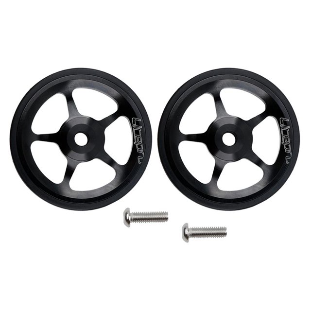 Bicicleta Plegable Easy Wheel Bearing Triángulo Trasero Estante Modificado Rueda de Reajuste - Negro Sunnimix bicicleta plegable ruedas fáciles