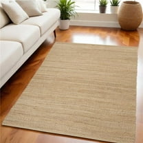 HomeRoots 545444 5 x 7 ft. Flatweave Handmade Rectangle Area Rug, Natural
