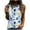 Blue womens tops summer, variant on USSUMA Plus Womens Tops Dressy Casual Cute Loose Workout Tank Vest Crewneck Women's Tunics Floral Print Basic Tee T Shirts for Women Sleeveless Summer Blouses Trendy