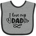 thumbnail image 3 of Inktastic I Love My Dad with Hearts Boys or Girls Baby Bib, 3 of 4