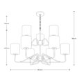 thumbnail image 3 of Candelabro Tobin Collection 9 luces, acabado niquel pulido, 3 of 4