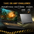 thumbnail image 2 of ASUS TUF 15.6" 144Hz FHD IPS Gaming Laptop, Intel i7-13620H, NVIDIA GeForce RTX 4070 GDDR6 8GB, 32GB DDR5, 2TB SSD, Backlit Keyboard, G-Sync, Win 11 Home, Mecha Grey, 128GB Docking Station Set, 2 of 9