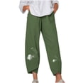 thumbnail image 2 of SMihono Pantalon en Lin pour Femmes Mode Grande Taille Décontracté Ample avec Poches, jusqu'à 65% de Réduction!, 2 of 5