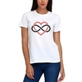 thumbnail image 1 of Playera Blanca Camiseta Unisex Corazón Love 4ever, 1 of 5