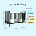 thumbnail image 6 of DaVinci Jenny Lind 3-in-1 Convertible Crib, Ebony Finish, with Toddler Bed and Daybed Conversion, 6 of 7