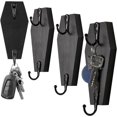 thumbnail image 4 of Halloween Coffin Wall Hanging, Coffin Wall Hook for Keys for Wall - Rustic Black Wooden Hanger for Keys, Mugs, Purse B, 4 of 5