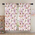 thumbnail image 5 of Blackout Kids Curtains,White Butterfly Flower Pattern Childrens Insulated Curtains Set Of 2,Bedroom Essentials,Toddler Room Decor 52"x63", 5 of 5