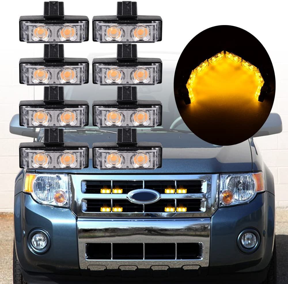 8X 2-LED Strobe Lights + 1X Controller