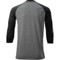 thumbnail image 2 of Evoshield Youth 3/4 Sleeve Baseball Shirt Grey/Dark Green S, 2 of 2