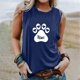 thumbnail image 2 of Tops casuales sexys de verano sin mangas para mujer Tops de chaleco sin mangas con estampado de cuello redondo regular Pompotops lopia994618, 2 of 4
