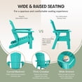 thumbnail image 5 of WestinTrends Dylan Outdoor Dining Chair – All-Weather Poly Lumber Adirondack Patio Chair, High Back, 330 lb Capacity, Turquoise, 5 of 14