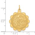 thumbnail image 2 of 14k Yellow Gold Happy Birthday Charm Pendant, 2 of 2