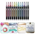 thumbnail image 1 of YAOMOBB Fluid Writing Markers Student Outline Planner Set with Glitter Double Line Colors (12 Colors), 1 of 6
