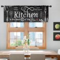 thumbnail image 4 of Farmhouse Black White Kitchen Curtains and Valances 3 Piece Set Rod Pocket 36 Inch Short Rustic Country Fork and Spoon Wooden Retro Vintage Funny Quotes Bedroom Living Room Treatment Fabric, 4 of 5