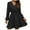Black, variant on Fashion Lindreshi Fall Dresses for Teens with Long Sleeves Fashion Women's Bandage Casual Long Sleeve Dress V-Neck Ladies Solid Dresses