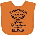 thumbnail image 3 of Inktastic Handpicked for Earth by My Great Grandma in Heaven Boys or Girls Baby Bib, 3 of 4