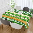 thumbnail image 5 of Coolnut St. Patrick's Day Clover Stripe Rectangle Tablecloth, Waterproof Washable Polyester Table Cover for Kitchen Dinner Party, 54 x 72 Inch House Decor, 5 of 7