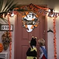 thumbnail image 3 of DizeyBoyo Garland Front Door Halloween Decoration Wreath Halloween Decoration Friendly White Ghost Wreath, 3 of 7