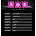thumbnail image 7 of 120mm Computer PC Cooling Fan Pink LED Game Case Cooler Fan Quiet 12V Computer PC Fan with Triple Light Loop 3-Pack, 7 of 7
