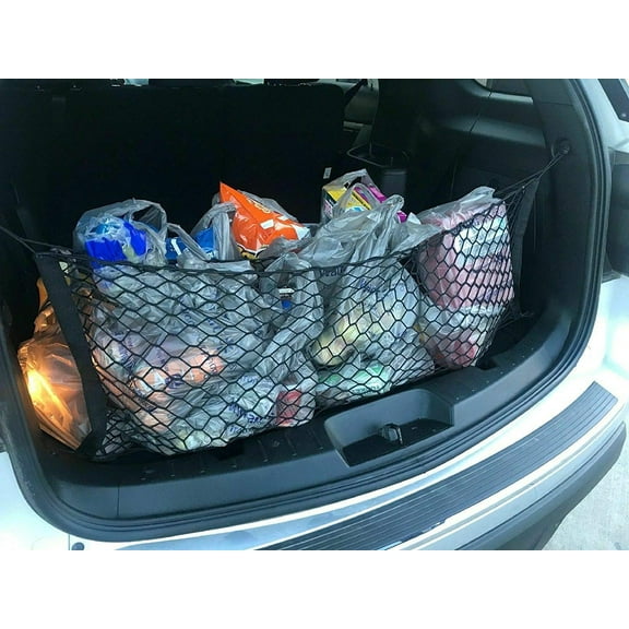 EACCESSORIES EA Trunk Organizer Cargo Net for Ford Explorer 2011-2019 – Envelope Style Cargo Net – Premium Mesh Car Trunk Organizer Vehicle Carrier Storage – Compatible Ford Explorer 2011-2019