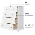 thumbnail image 2 of Homfa Vertical Dresser with 4 Drawer, Wide Chest of Drawers Nightstand for Bedroom Closet Entryway, White, 2 of 8