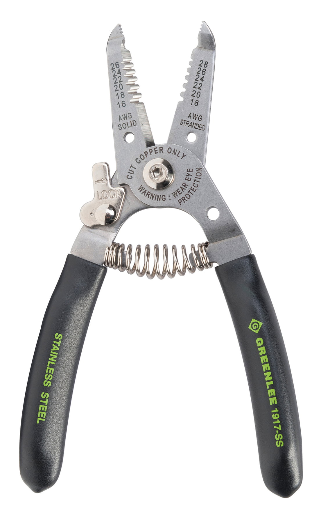 Greenlee 1917-SS Stainless Wire Stripper and Cutter 16-26AWG 6-Inches 
