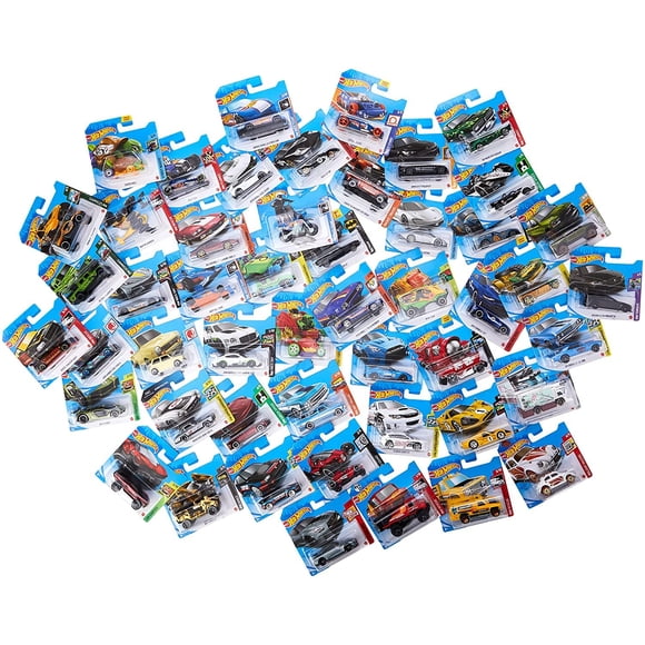 Surtido de 50 coches y camiones fundidos a presión de Hot Wheels