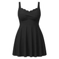 thumbnail image 5 of Krdevn Women's Plus Size Two Piece Tankini Set Comfortable Top With Swim Shorts Modest Tummy Control Swimsuit,3XL, 5 of 5