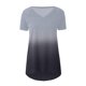 thumbnail image 4 of Puntoco - Blusa holgada de manga corta con cuello en V y estampado degradado a la moda para mujer Puntoco Puntoco-1556, 4 of 5