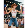 thumbnail image 6 of ALLTB Womens Western Cowboy Crop Tops Cute Cowgirl Country Music Slim Fit Shirts Vintage Cami Summer Sleeveless Tank Blouse, 6 of 8