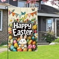 thumbnail image 1 of Decoraciones de Pascua, adornos de Pascua, regalos de Pascua, bandera de jardín de Pascua, ambiente de festival de primavera, decoración para exteriores, caricatura de huevos de conejito, bandera colg, 1 of 6