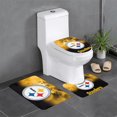 thumbnail image 1 of Juego de 3 alfombras de baño del equipo Steelers Alfombra antideslizante para baño de 31,5 x 20 pulgadas, 1 of 7