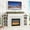 White-72", variant on EROMMY 47" Electric Fireplace TV Stand with Tall Electric Fireplace Heater Freestanding, Remote Control, 3D Realistic Flame, Adjustable Flame Level, White