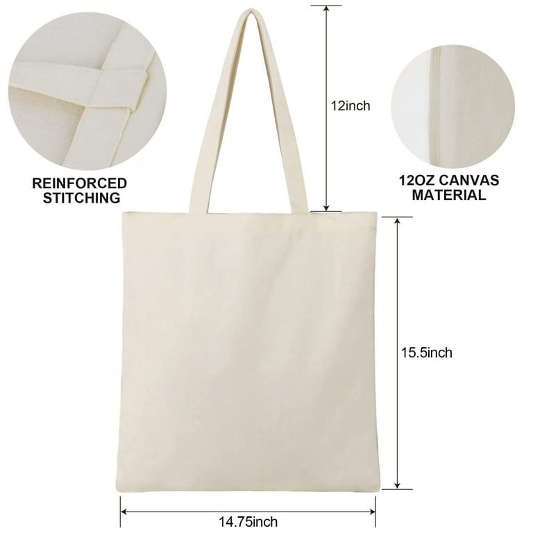Cute Canvas Tote Bag with 2 Inner Pockets Butterfly Aesthetic Gift Tote Bag  for Women Trendy Beach Tote Bag w Handles 12OZ Heavy Duty Bag for Shopping  Washable Reusable Tote Bag 