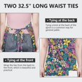 thumbnail image 6 of Pioneer Flower Floral Print Pattern Apron-Garden Aprons for Women with Pockets-Cotton Linen Waterproof Kitchen Cooking Gardening Aprons Adjustable for Kitchen,Cooking,BBQ and Salon 33x27 Inch, 6 of 7