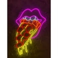 thumbnail image 2 of Handmadetneonsign Lips Eating Pizza Wall Art, Italian Food Wall Decor, Pizza Slice Wall Decor, 2 of 5