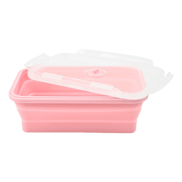 Folding Lunch Box Folding Silicone Lunch Box Microwave Lunch Box Portable Plastic Lunch Box
