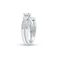 thumbnail image 4 of 1/10 CT Round Cut Natural White Diamond Bridal Ring Set For Women In 14K White Gold Plated 925 Sterling Silver (Color: I-J, Clarity: I2-I3, 0.10 Cttw) -5.5, 4 of 6