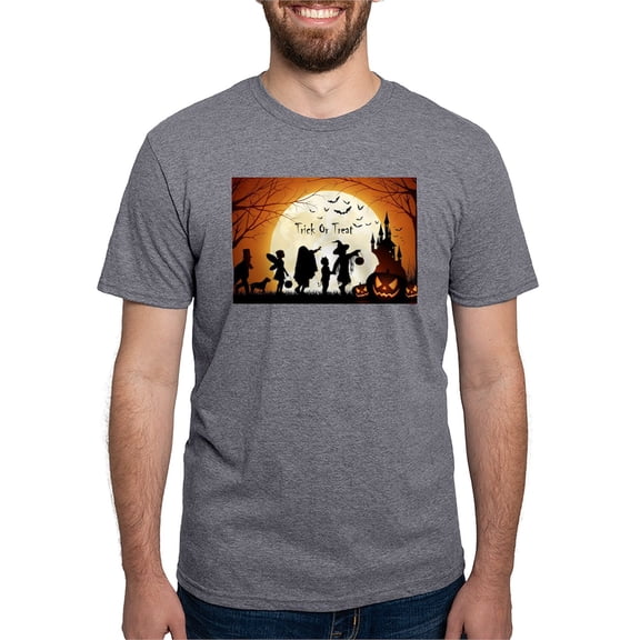 CafePress - Halloween Trick Or Treat Kids T Shirt - Mens Tri-blend T-Shirt