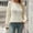 Beige, variant on Women's Hand Knitted Oversized Solid Color Sweater With Drawstring Detail Cropped Sweatshirt Pale Sweater Dress Sweaters for Men Olive Pullover Womens Sweaters Lightweight 3/4 Sleeve Sweaters for