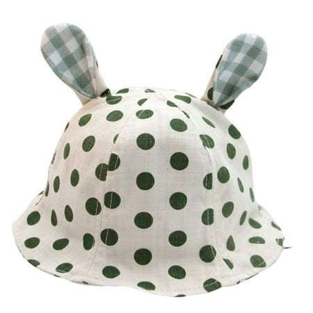 

Aunavey Baby Summer Bucket Hat Infant Fisherman Hat with Bunny Ears