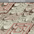 thumbnail image 5 of Abstract Dog Crate Cover, Square Shaped Spiral with Inner Modern Geometric Illustration, Easy to Use Pet Kennel Cover for Medium Large Dogs, 35" x 23" x 27", Redwood Tan Red, by Ambesonne, 5 of 6