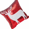 thumbnail image 2 of Rojo de lentejuelas copo de nieve Reno letra patrón sofá decoración del hogar fundas de almohada de coche funda de almohada suave funda de almohada 40x40cm kenally JR0775-04, 2 of 5