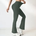 thumbnail image 2 of Garbnen Women Flare Leggings Stretchy Bootcut High Waist Yoga Pants Women Bell Bottom Fleece Running Workout Bottoms, 2 of 4