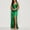 Green, variant on Women’s Satin V Neck Ruched Maxi Dress Sleeveless High Slit Bodycon Maxi Evening Elegant Formal Prom Gown