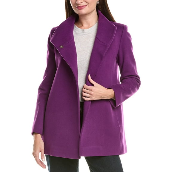 FLEURETTE womens Stand Collar Wool Coat, 4