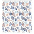 thumbnail image 3 of Ambesonne Ocean Shower Curtain, Abstract Marine Seashells, 69"Wx75"L, Navy Blue Marigold, 3 of 3