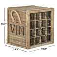 thumbnail image 4 of SAFAVIEH Aziza 16 Bottle Wicker Wine Rack Grey, 4 of 6