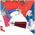 thumbnail image 4 of 28 Pieces Keychain Charms Creative Delicate Keyring Pendant Tassels Simple Handbag Decor Tassel Craft Decoration DIY Accessory Wine red, 4 of 7