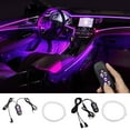 thumbnail image 1 of Kadlawus 2Pcs Atmospheres Neon Strip Light for Car Interior, USB LED Accent Light with Music Sync, Plastic Panel Decoration for Dashboard, Door, Ceiling, 1 of 9